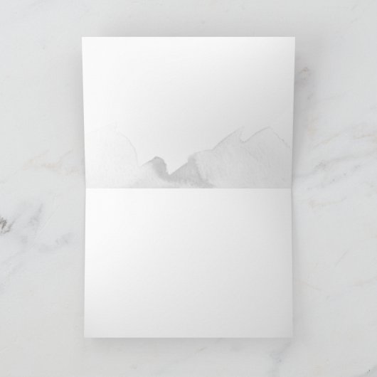 小さなスノーフレークのベビーシャワーサンキューカード カード (内部)