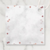 小さなスノーフレークの女の子の冬の赤ちゃんシャワー フェイバータグ (裏面)