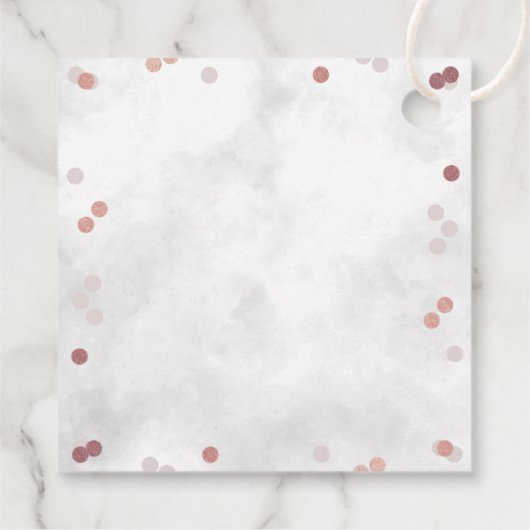 小さなスノーフレークの女の子の冬の赤ちゃんシャワー フェイバータグ (裏面)