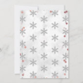 小さなスノーフレークの女の子の冬の赤ちゃんシャワー 招待状 (裏面)