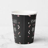 小さなスノーフレークの女の子の冬の赤ちゃんシャワー 紙コップ (右)