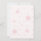 小さなスノーフレークの女の子の赤ちゃんシャワーサンキューカード サンキューカード (裏面)