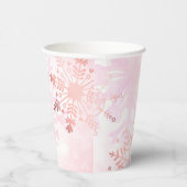 小さなスノーフレークの女の子の赤ちゃんシャワー 紙コップ (右)