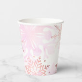 小さなスノーフレークの女の子の赤ちゃんシャワー 紙コップ (正面)