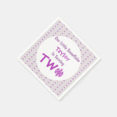 小さなスノーフレークの第2の誕生日 スタンダードカクテルナプキン (角)