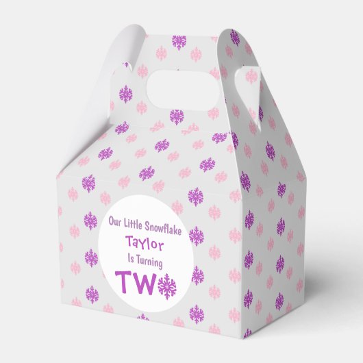 小さなスノーフレークの第2の誕生日 フェイバーボックス (正面サイド)