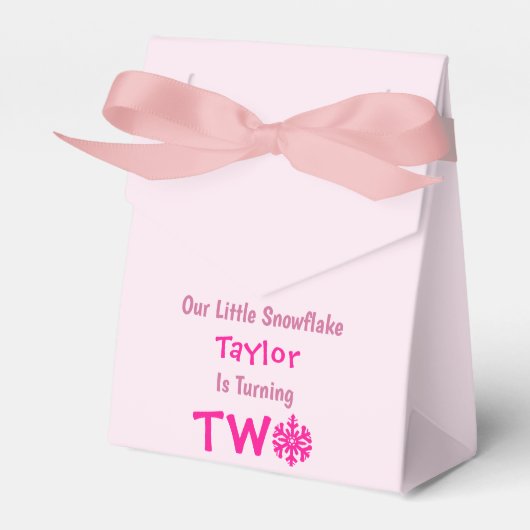 小さなスノーフレークの第2の誕生日 フェイバーボックス (正面サイド)