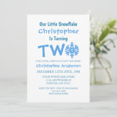小さなスノーフレークの第2の誕生日 招待状 (スタンド正面)