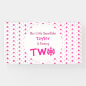 小さなスノーフレークの第2の誕生日 横断幕 (横)