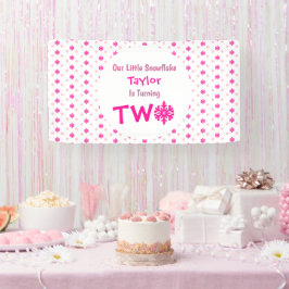小さなスノーフレークの第2の誕生日 横断幕