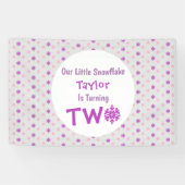 小さなスノーフレークの第2の誕生日 横断幕 (横)