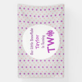 小さなスノーフレークの第2の誕生日 横断幕 (縦)