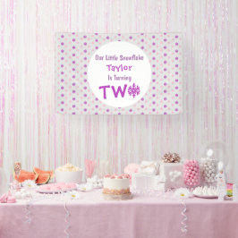 小さなスノーフレークの第2の誕生日 横断幕