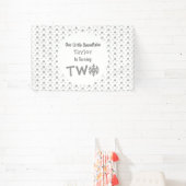 小さなスノーフレークの第2の誕生日 横断幕 (インサイチュ)