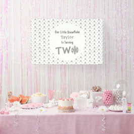 小さなスノーフレークの第2の誕生日 横断幕