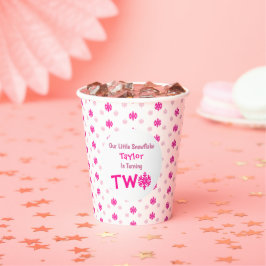 小さなスノーフレークの第2の誕生日 紙コップ