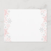 小さなスノーフレークの赤ちゃんシャワーがベビーを願う アドバイスカード (裏面)