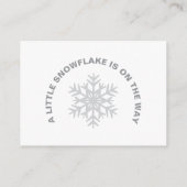 小さなスノーフレークの赤ちゃんシャワーを持って来て下さい本 エンクロージャーカード (裏面)