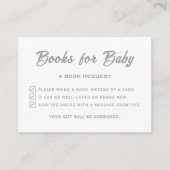 小さなスノーフレークの赤ちゃんシャワーを持って来て下さい本 エンクロージャーカード (正面)