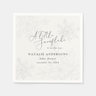 小さなスノーフレークの赤ちゃんシャワーパーティー スタンダードカクテルナプキン
