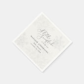 小さなスノーフレークの赤ちゃんシャワーパーティー スタンダードカクテルナプキン (角)