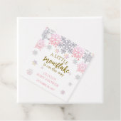 小さなスノーフレークの赤ちゃんシャワー フェイバータグ (インサイチュ)