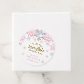 小さなスノーフレークの赤ちゃんシャワー フェイバータグ (インサイチュ)