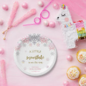 小さなスノーフレークの赤ちゃんシャワー ペーパープレート (パーティー)