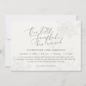 小さなスノーフレークの青い冬の写真エレガント誕生 (正面)