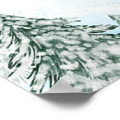 小さなスノーフレークの青い赤ちゃんシャワー歓迎サイン ポスター (角)