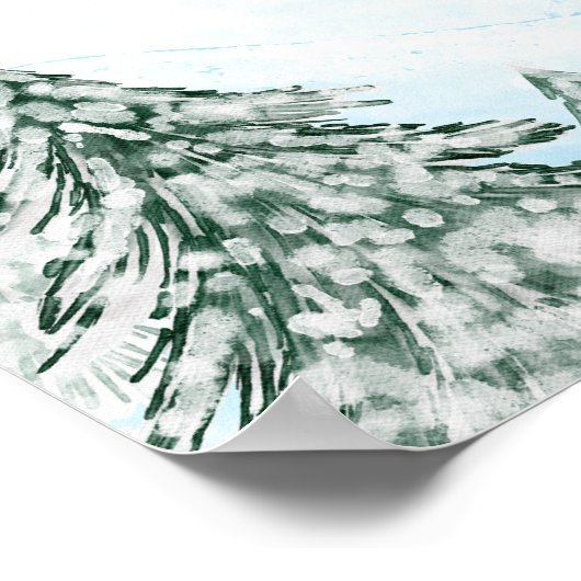 小さなスノーフレークの青い赤ちゃんシャワー歓迎サイン ポスター (角)