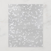 小さなスノーフレークグレーベビーシャワー招待状 (裏面)