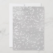 小さなスノーフレークグレーベビーシャワー招待状 招待状 (裏面)