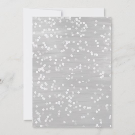 小さなスノーフレークグレーベビーシャワー招待状 招待状 (裏面)
