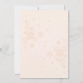 小さなスノーフレークピンクのスノーフレークピンクポインセチア 招待状 (裏面)