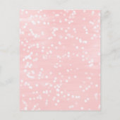 小さなスノーフレークピンクベビーシャワー招待状 (裏面)