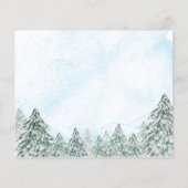 小さなスノーフレークブルーベビーシャワーアドバイスカード (裏面)