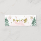 小さなスノーフレークベビーおむつラッフル スキニー名刺 (正面)