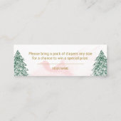 小さなスノーフレークベビーおむつラッフル スキニー名刺 (裏面)