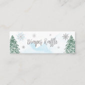 小さなスノーフレークベビーおむつラッフル スキニー名刺 (正面)