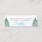 小さなスノーフレークベビーおむつラッフル スキニー名刺 (裏面)