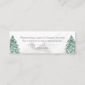 小さなスノーフレークベビーおむつラッフル スキニー名刺 (裏面)