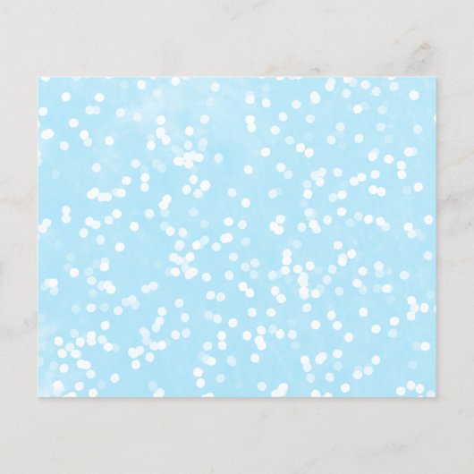 小さなスノーフレーク予算ベビーシャワーアドバイスカード (裏面)