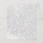 小さなスノーフレーク予算ベビーシャワー招待状 (裏面)