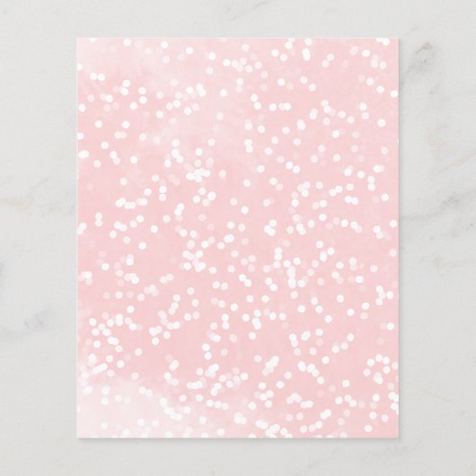 小さなスノーフレーク予算ベビーシャワー招待状 (裏面)