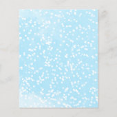 小さなスノーフレーク予算ベビーシャワー招待状 (裏面)