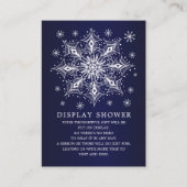 小さなスノーフレーク冬の赤ちゃんシャワー表示シャワー エンクロージャーカード (正面)