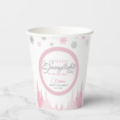 小さなスノーフレーク冬の赤ちゃんシャワー 紙コップ (正面)