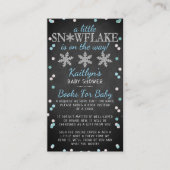 小さなスノーフレーク少年たち冬の赤ちゃんシャワーブック エンクロージャーカード (正面)