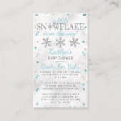 小さなスノーフレーク少年たち冬の赤ちゃんシャワーブック エンクロージャーカード (正面)